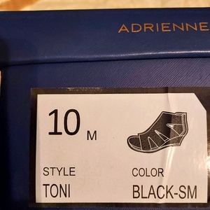 Adrienne Vittadini black dressy sandals.